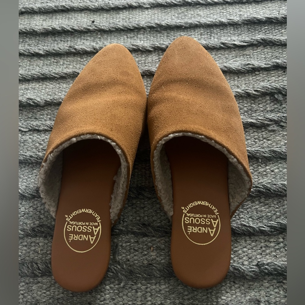 Andre Assous Shearling lined Mules